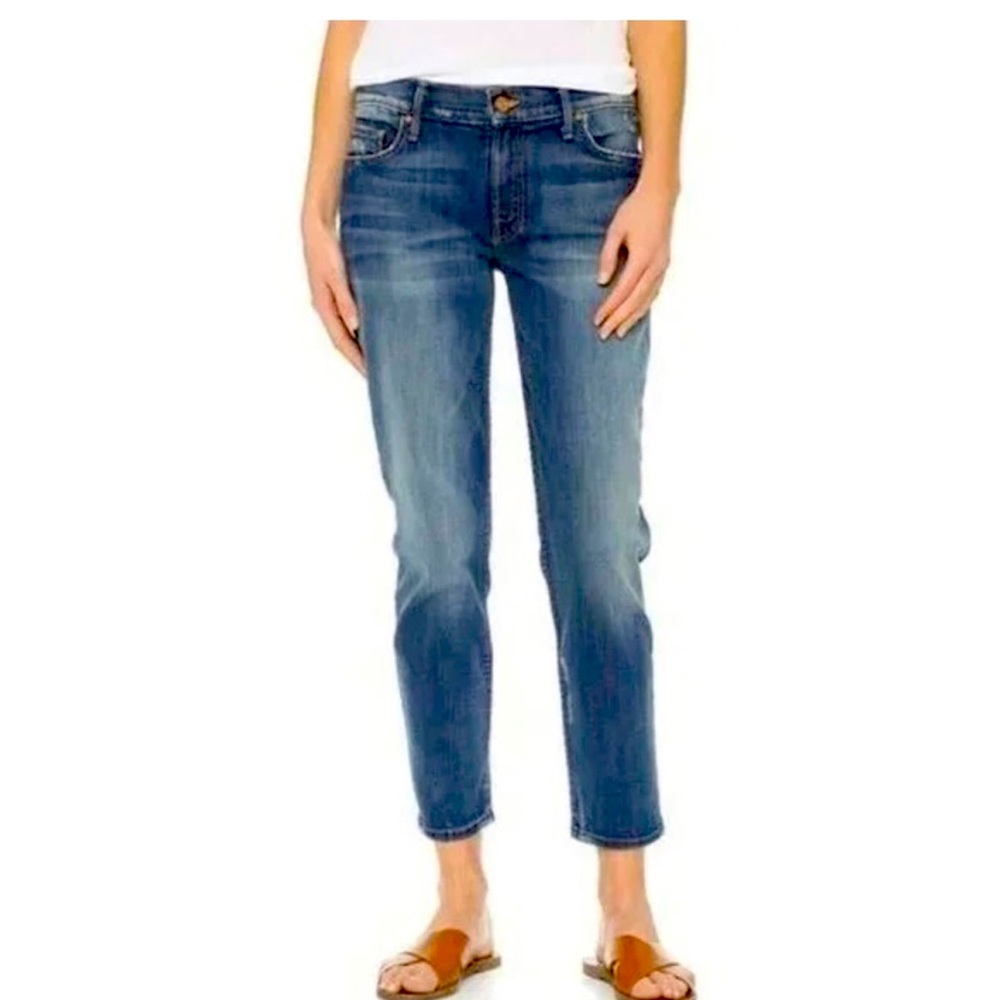 Mother the drop out boyfriend jeans in “eye candy”